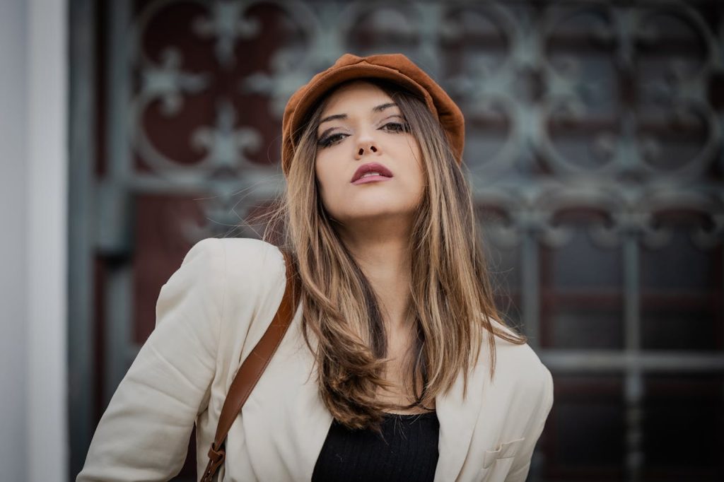 Portrait of Woman Wearing a Cap